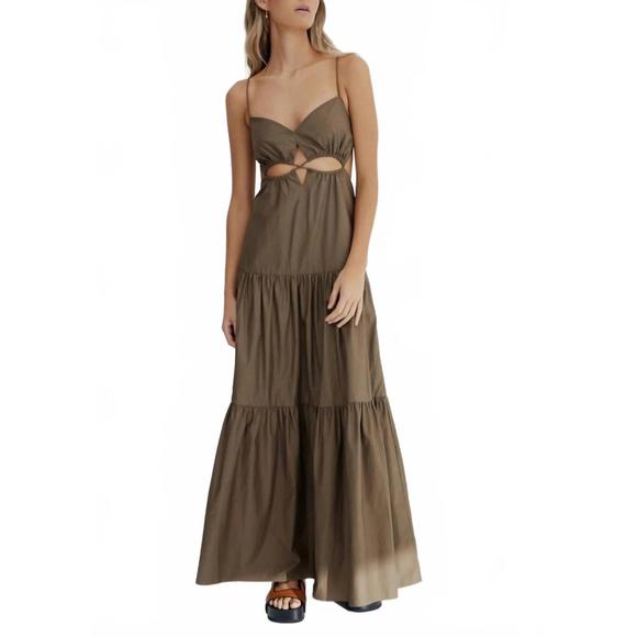 NEW SIGNIFICANT OTHER addison maxi dress in khaki
